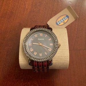 Fossil Dark Silver and Gold Watch
